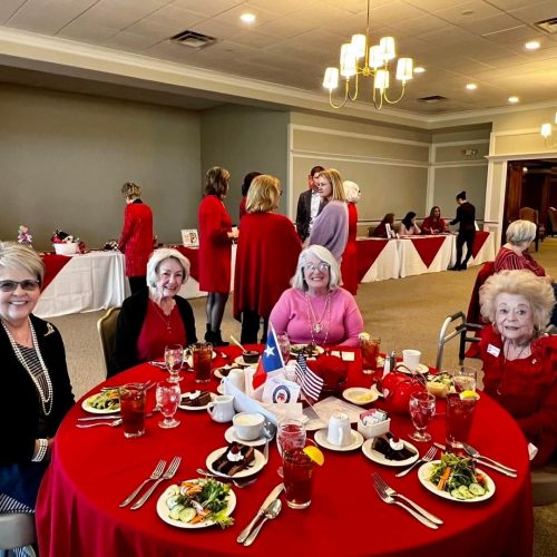 Lovely ladies ready for food and speakers at our MCRW February luncheon at Midland Country Club.